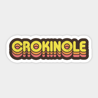 Retro Crokinole Sticker